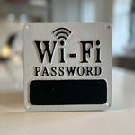 Wi-Fi password cast iron sign