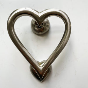 Heart Door Knocker Brushed Chrome